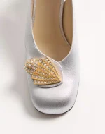 Valentino Adamantine Slingback Pumps In Glitter Fabric 60Mm - Image 3